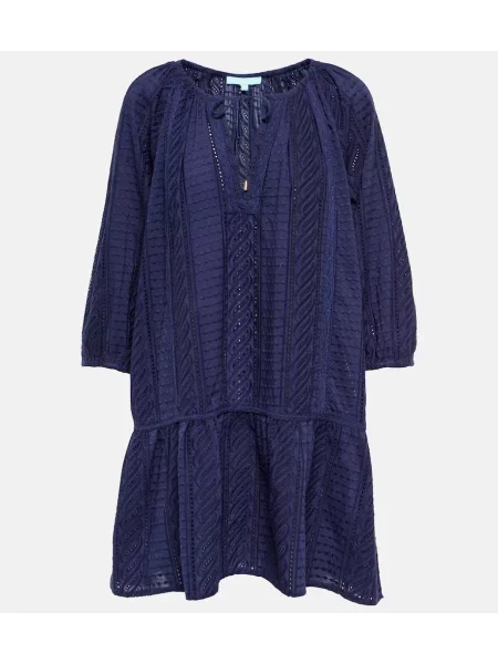 Rochie Melissa Odabash cu broderie albastru