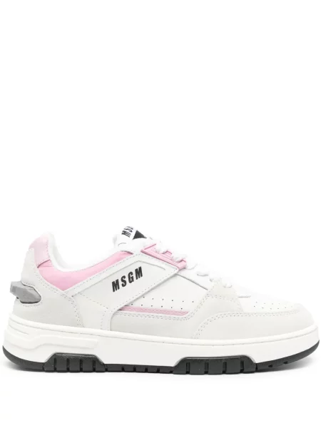 Sneakerși Msgm din piele cu imagine