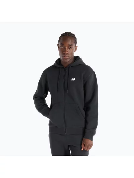 Férfi New Balance Core Brushed Full Zip pulóver Core Brushed Full Zip fekete