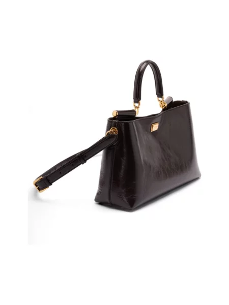 Torebka Dolce And Gabbana skórzana brązowa