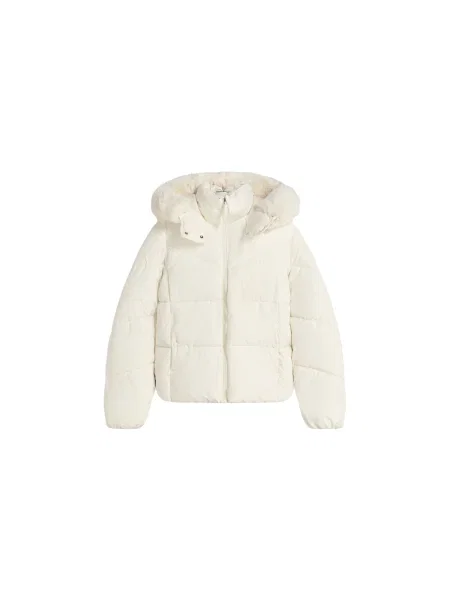 Bershka Geacă de iarnă pastel galben