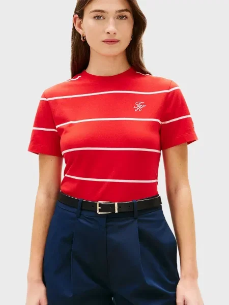 Футболка Tommy Hilfiger в полоску красная