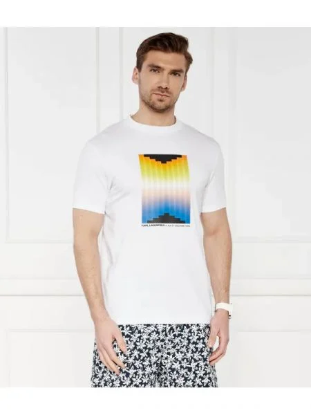 Karl Lagerfeld Tricou CREWNECK | stretch alb
