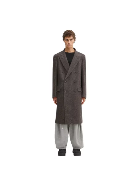 Wales Bonner płaszcz wełniany Mayfair Coat brązowy