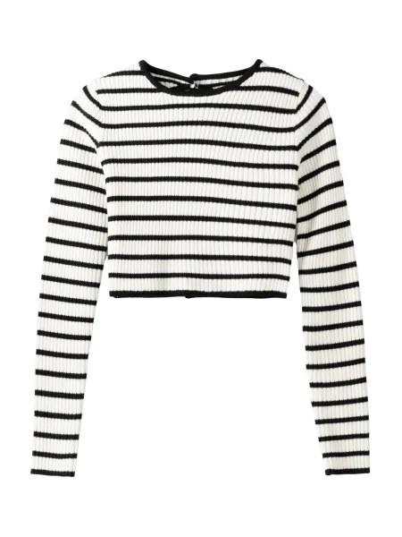 Bershka Pulover crna bijela