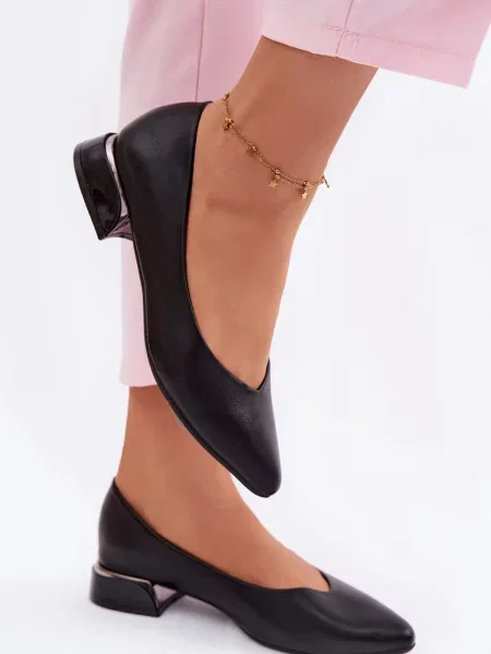 Balerinke Vinceza z nizko peto črna