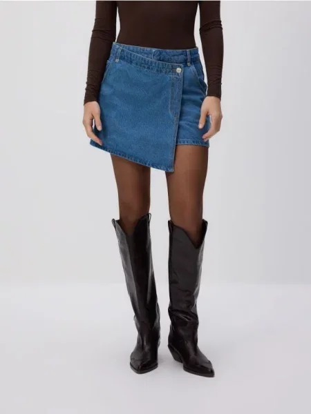 Reserved Джинсова спідниця-шорти синій