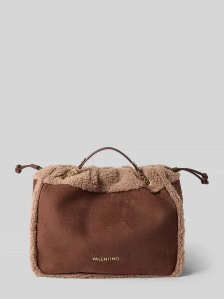 Torba na ramię z detalem paska do ściągania model MAX' Valentino Bags brązowa