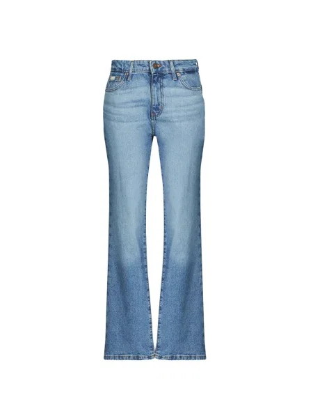 Blugi drepți Guess albastru