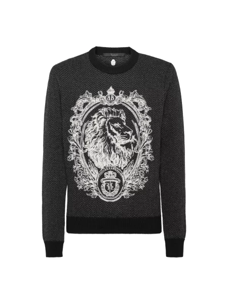 Sweter Billionaire wełniany czarny
