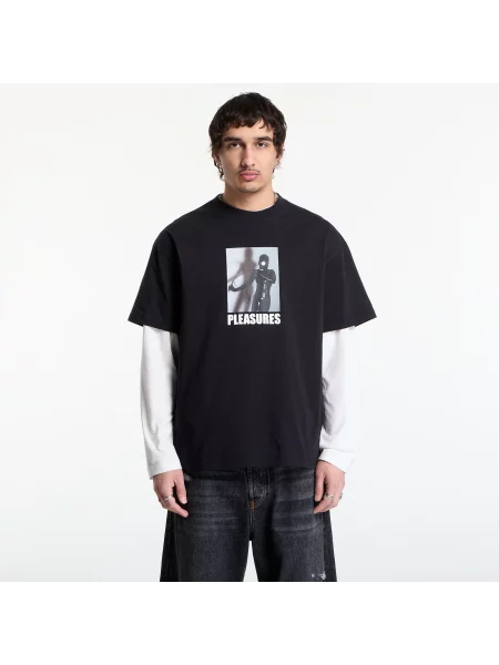 Tricou PLEASURES Whip T-Shirt Black S negru