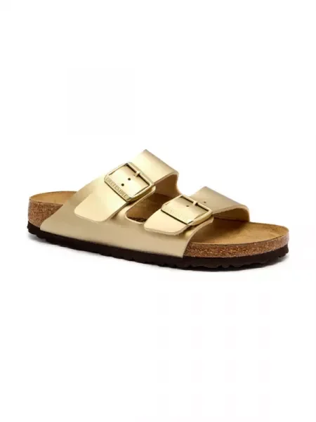 Birkenstock Papucs Arizona BF bőr hozzáadásával sárga
