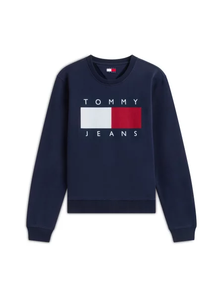 Tommy Jeans Hanorac Flag Bleumarin alb