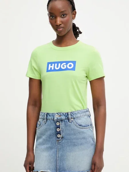 HUGO Blue basic majica kratkih rukava za žene od pamuka Classic Tee_B plava