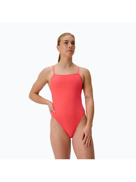 Costum de baie întreg pentru femei Speedo FL Solid V-Back coral neon
