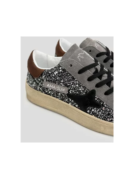 Sneakersy Ama Brand zamszowe szare