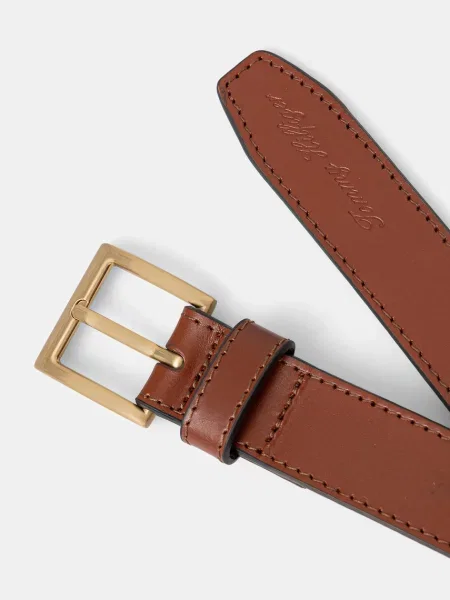 Tommy Hilfiger pasek skórzany brązowy