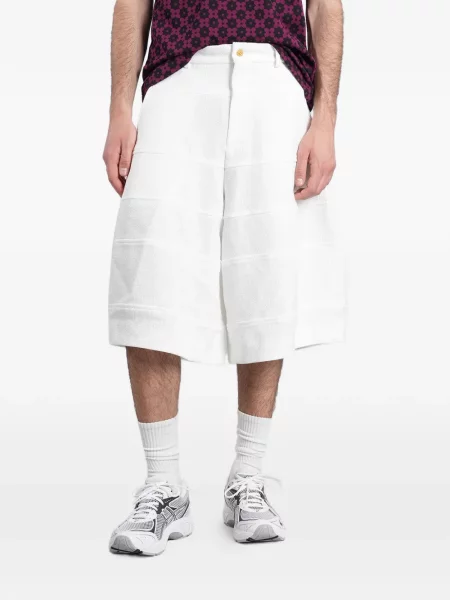 Pantaloni scurți Comme Des Garcons Homme Plus tricotate alb