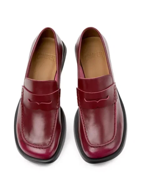 Pantofi loafer Camper din piele roșu
