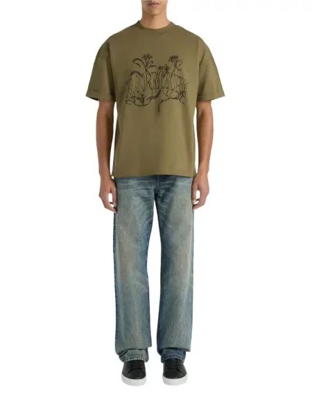 Tricou Balmain cu imagine verde