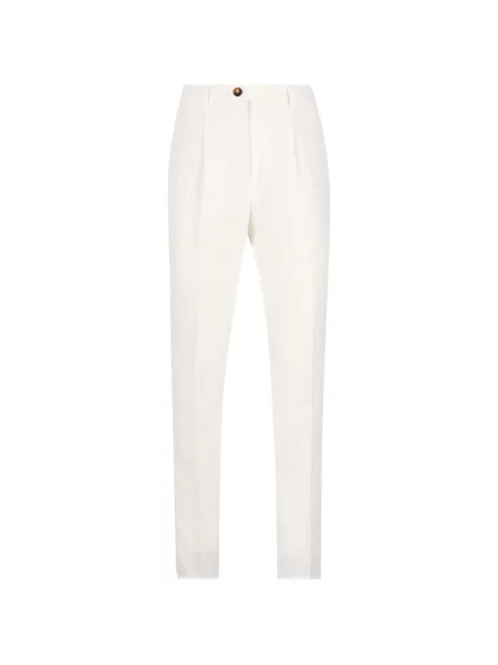Plisované kalhoty Brunello Cucinelli bílé