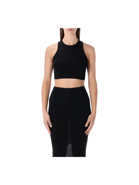 Krótki top Rick Owens na ramiączkach czarny