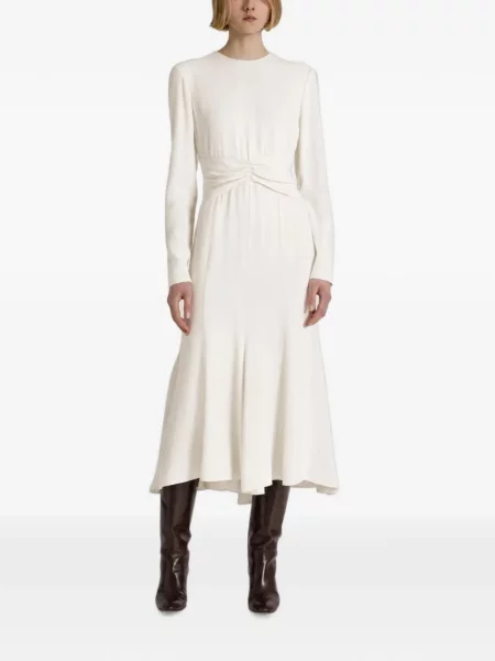 Lung rochie midi Alberta Ferretti alb