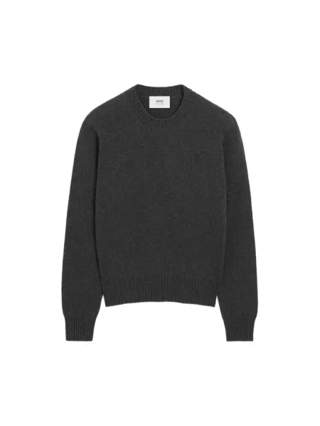 Sweter Ami Paris wełniany czarny