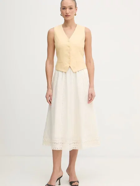 Weekend Max Mara однобортний жилет лляний PACE