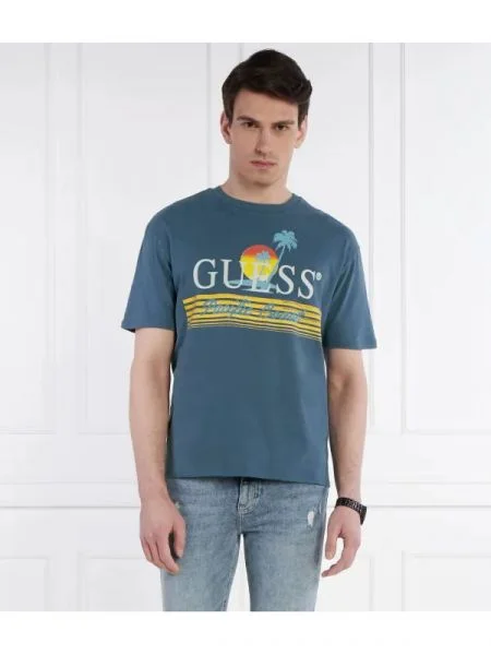 GUESS Tricou albastru