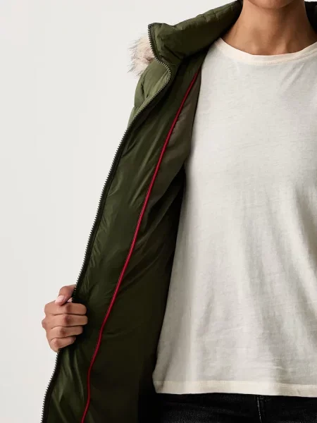 Tommy Jeans пухено яке дамско зелено