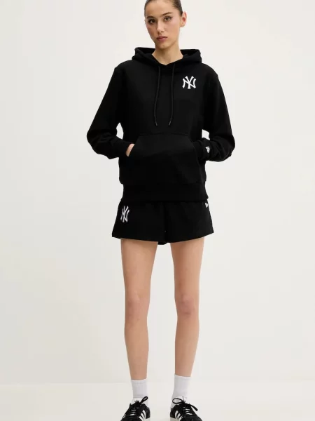 Шорти New Era з аплікацією висока посадка чорний