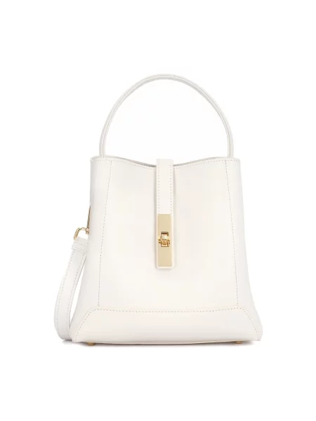 Torebka skórzana Kazar biała