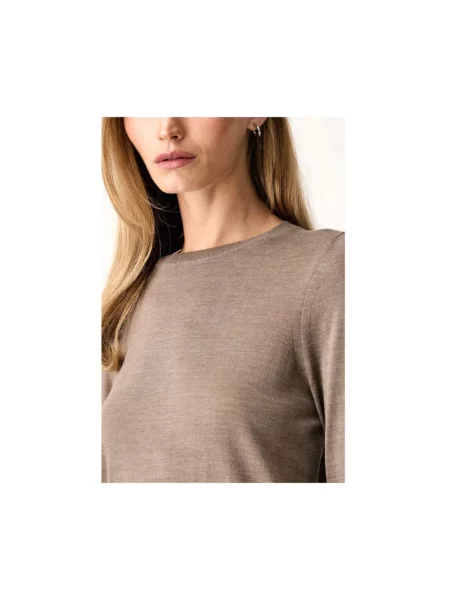 Sweter Boss wełniany brązowy