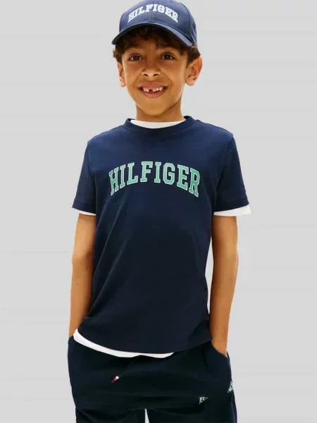 Męski t-shirt o kroju regular fit z czystej bawełny Tommy Hilfiger granatowa