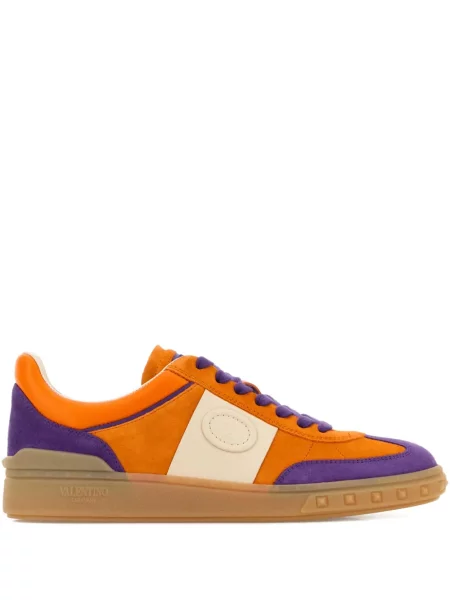Sneakerși Valentino Garavani din piele de căprioară portocaliu