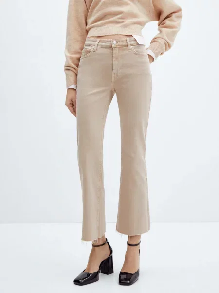 MANGO Джинси кльош Світло-коричневий коричневі