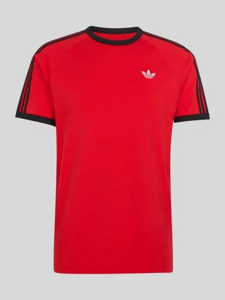 T-shirt o kroju regular fit z czystej bawełny Adidas Originals czerwona