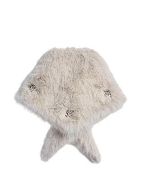 Fular Simone Rocha cu blană