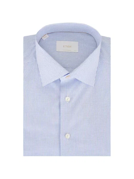 Карирана риза Eton синьо