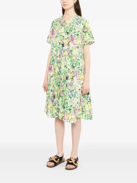 Rochie Jnby cu model floral cu imagine verde
