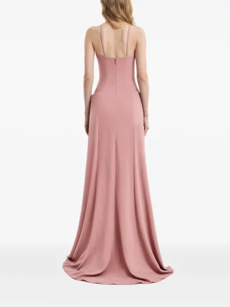 Rochie Gemy Maalouf cu gât halter roz
