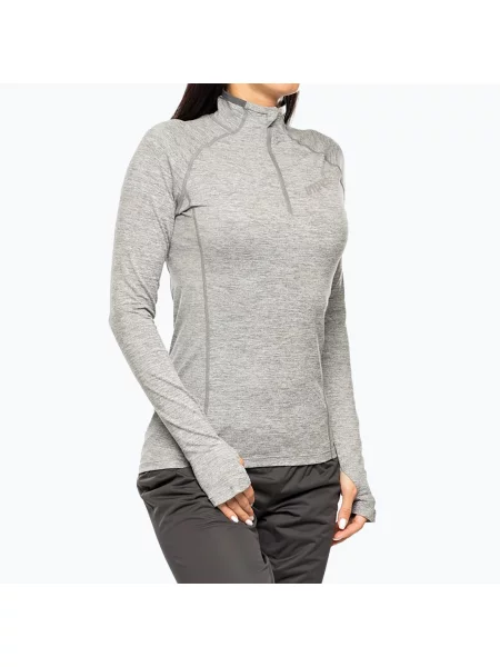 Bluză de alergare pentru femei Train Elite Mid Half Zip light grey gri