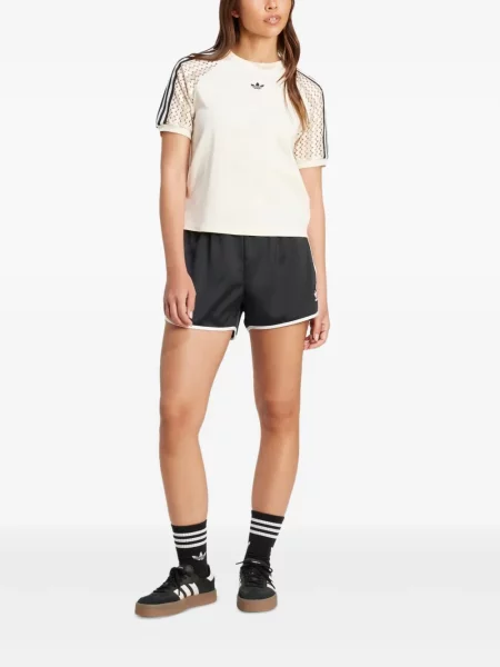 Tricou Adidas cu dungi plasă alb