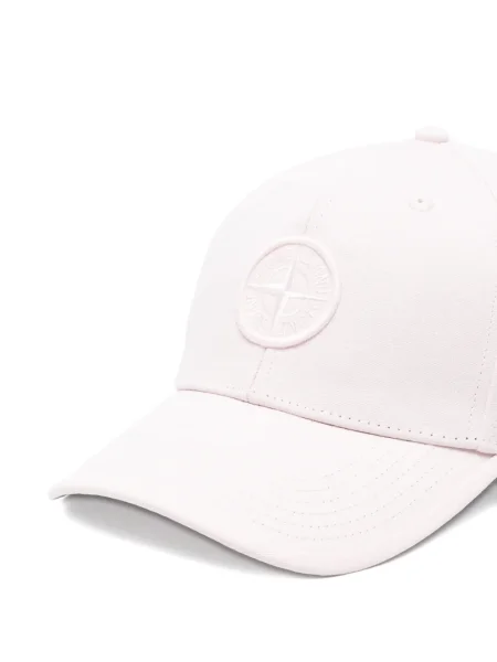 Czapka z daszkiem dziecięca Stone Island różowa