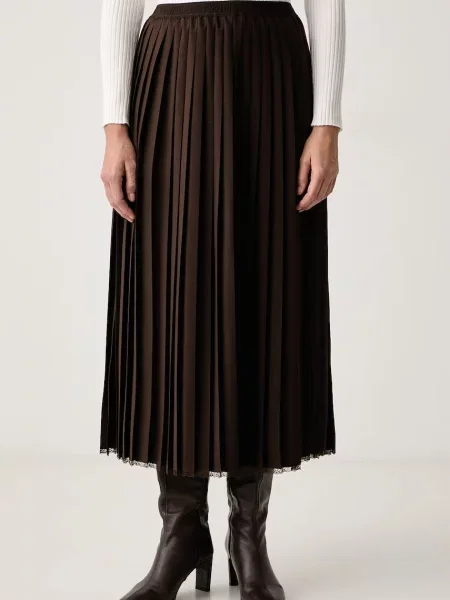 Twinset fustă plisată maro