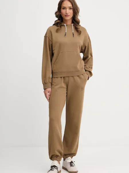 Спортивні штани Pinko однотонні коричневий