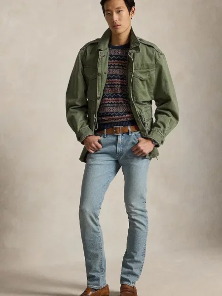 Polo Ralph Lauren jeansy skinny niebieskie
