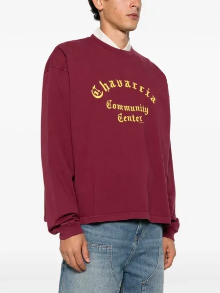 Lung tricou Willy Chavarria roșu