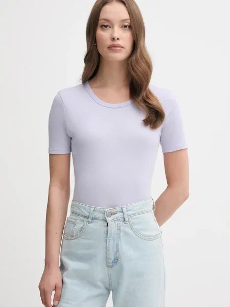Тениска United Colors of Benetton дамска лилаво виолетово